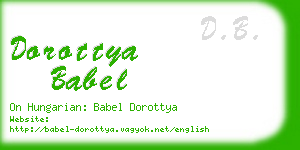 dorottya babel business card